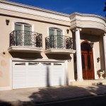 Two Double Set French Doors of Arched Screens in Encino
