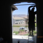 Installation of Arched Screens For Double Set French Doors in Encino