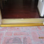 Single Swinging Door threshold after installation in Northridge